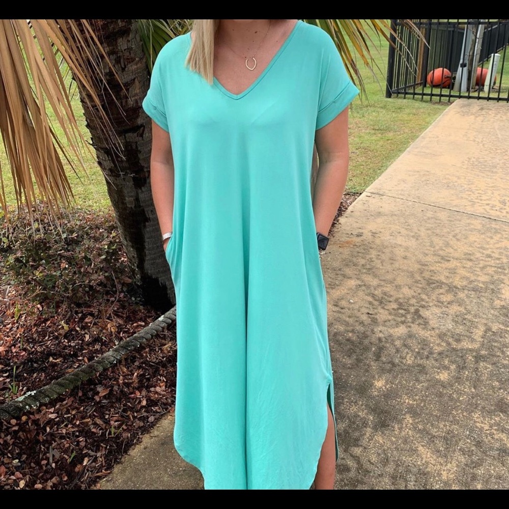 Turquoise maxi dress